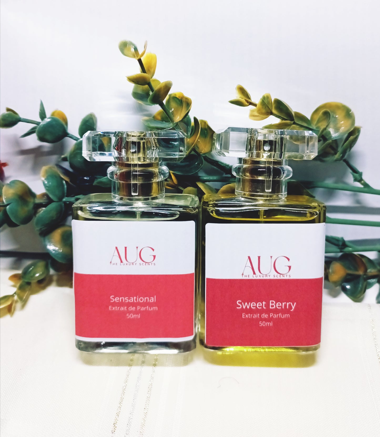 AUG The Luxury Scent Sensational & Sweet Berry set Extrait de Parfum 50ml each inspired by Baccarat Rouge 540 & Lost Cherry (Authentic)