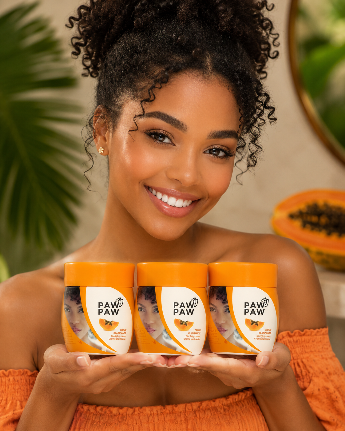 Paw paw 3pcs set 300ml face and body clarifying lotion