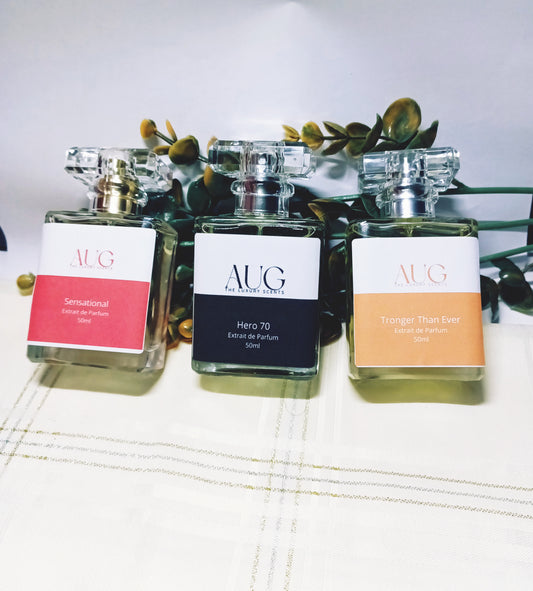Men's High Quality Fragrance set inspired by Baccarat Rouge, Aventus and Oud Wood