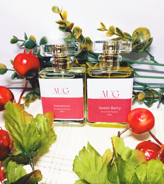 Sensational & Sweet Berry  by AUG set Extrait de Parfum 50ml each inspired by Baccarat Rouge 540 & Lost Cherry (Authentic)